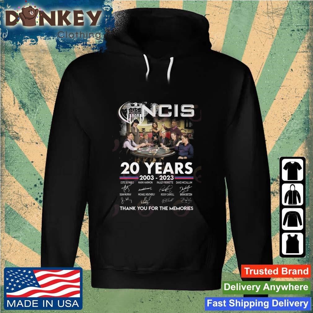 Premium NCIS 20 Years Of 2003 – 2023 Thank You For The Memories Signatures Shirt Hoodie.jpg