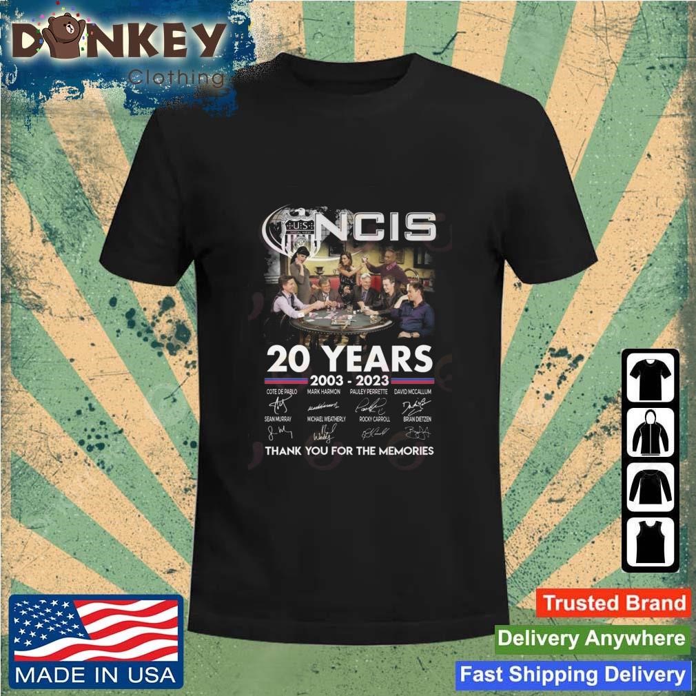 Premium NCIS 20 Years Of 2003 – 2023 Thank You For The Memories Signatures Shirt