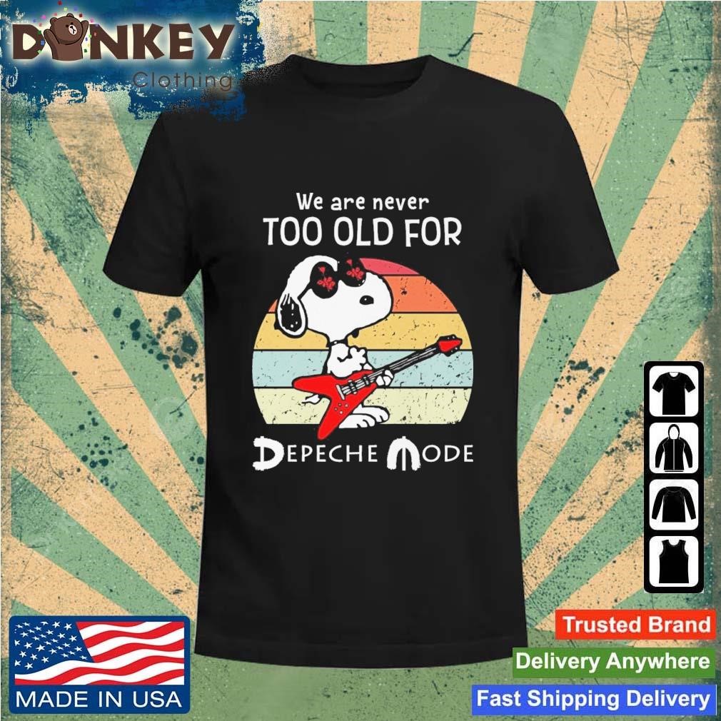 Snoopy We Are Never Too Old For Depeche Mode Vintage Shirt