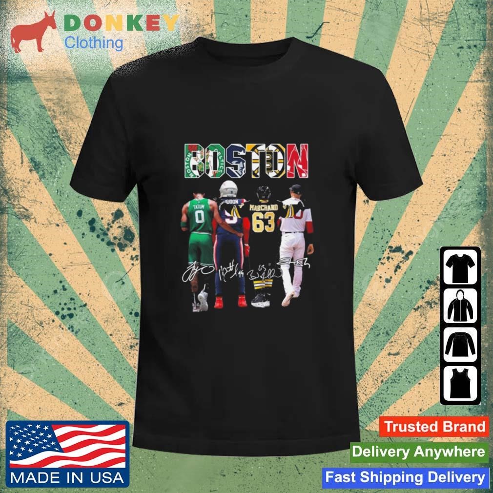 Tatum Marchand Boston Celtics New England Patriots Boston Bruins And Boston Red Sox Signatures Shirt