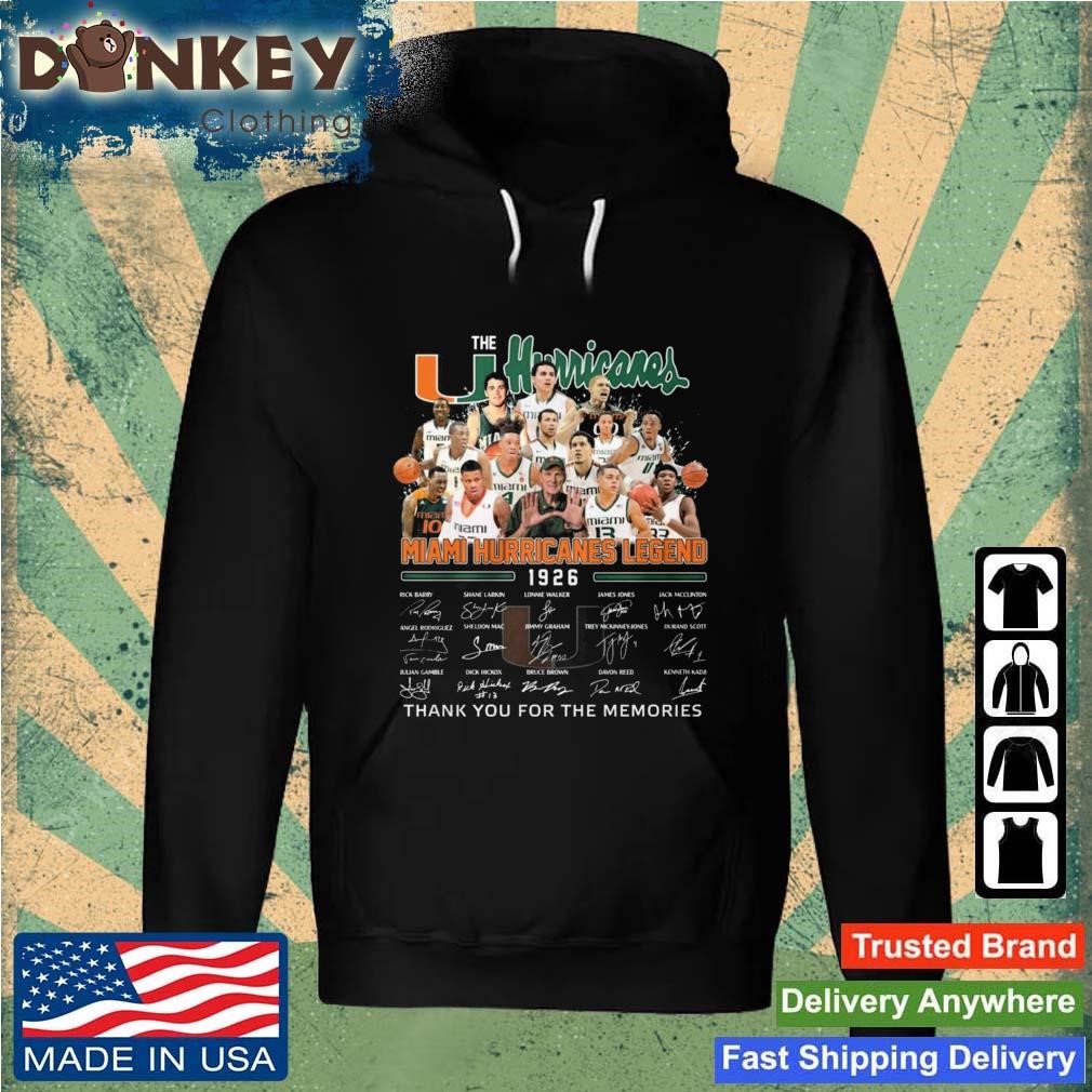 The Miami Hurricanes Legend 1926 Thank You For The Memories Signatures Shirt Hoodie.jpg